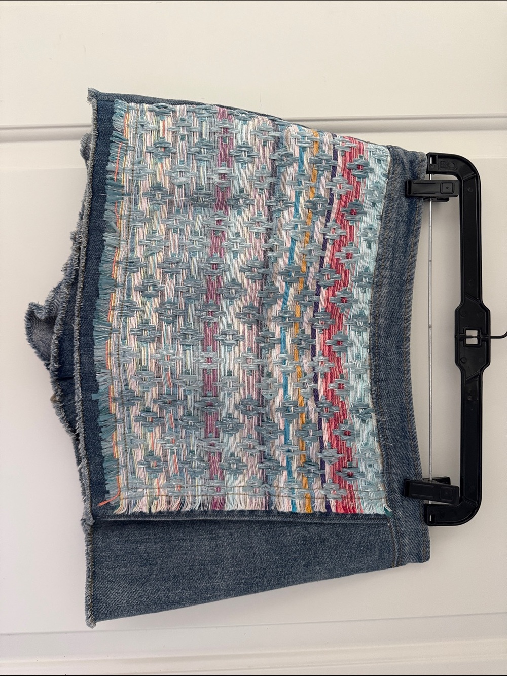 Ramy Brook Embroidered Denim Mini Short/skort  Size 4
